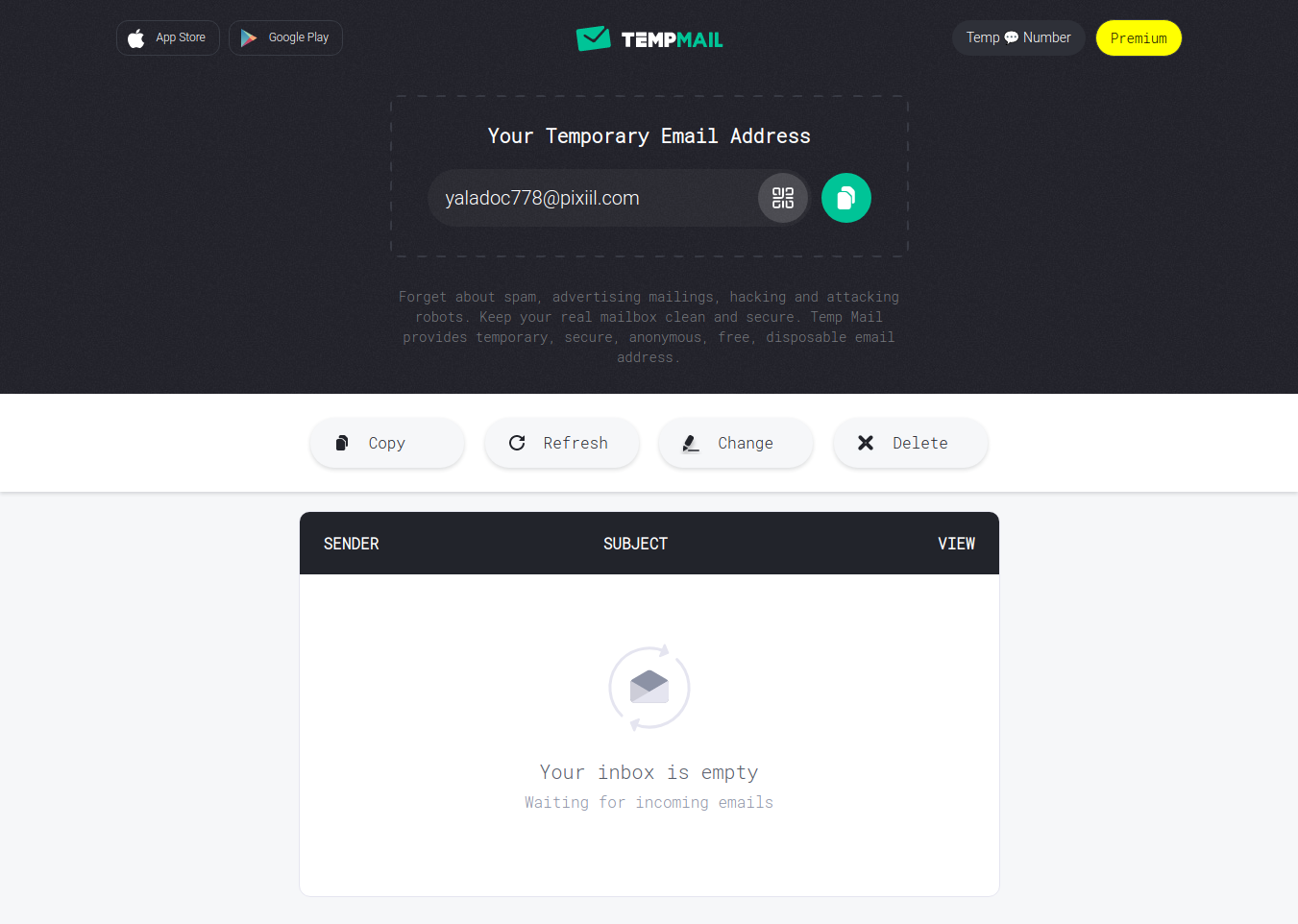 Temporary Mail - Temporary Email