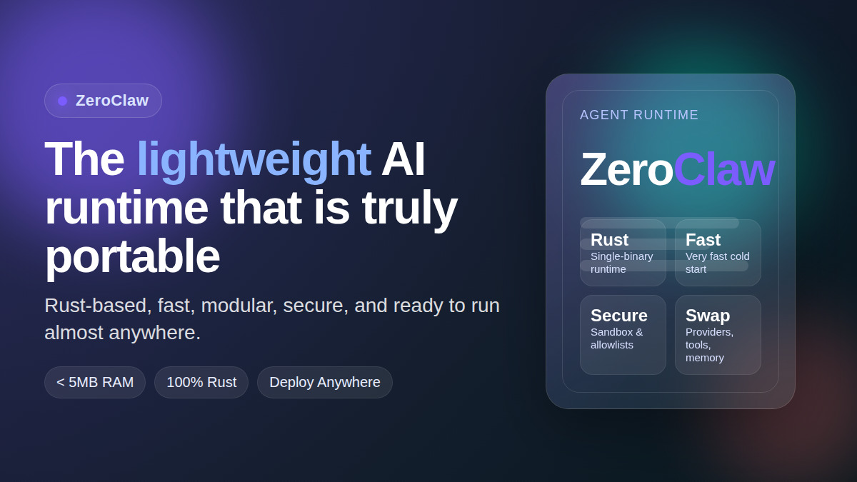 ZeroClaw: The Lightweight AI Runtime That Is Truly Portable